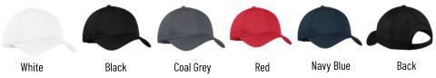 White Black Coal Grey Red Navy Blue Back