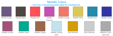 These have a shimmering powder added for a sparkling look.