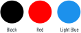 Black Red Light Blue