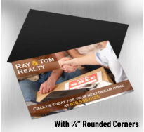 With ⅛” Rounded Corners