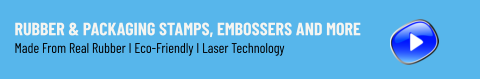 Rubber & Packaging Stamps, Embossers and More Made From Real Rubber I Eco-Friendly I Laser Technology