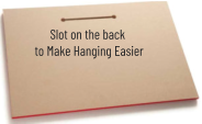 Slot on the back to Make Hanging Easier