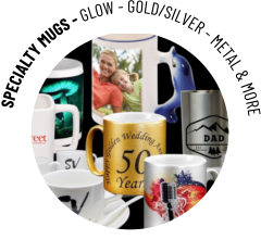 SPECIALTY MUGS - GLOW - GOLD/SILVER - METAL & MORE
