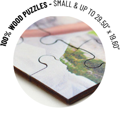 100% WOOD PUZZLES - SMALL & UP TO 29.50” x 19.60”