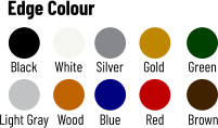 Black White Silver Gold Green Light Gray Wood Blue Red Brown Edge Colour