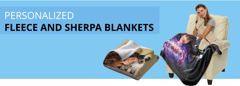 PERSONALIZED FLEECE AND SHERPA BLANKETS