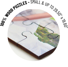 100% WOOD PUZZLES - SMALL & UP TO 29.50” x 19.60”