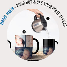 MAGIC MUGS - POUR HOT & SEE YOUR IMAGE APPEAR