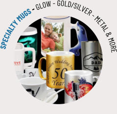 SPECIALTY MUGS - GLOW - GOLD/SILVER - METAL & MORE
