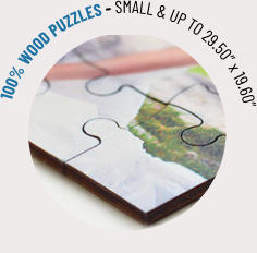 100% WOOD PUZZLES - SMALL & UP TO 29.50” x 19.60”