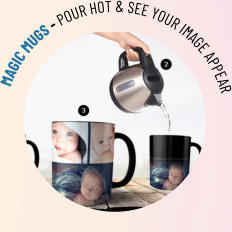 MAGIC MUGS - POUR HOT & SEE YOUR IMAGE APPEAR