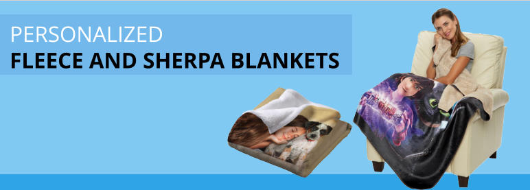 PERSONALIZED FLEECE AND SHERPA BLANKETS